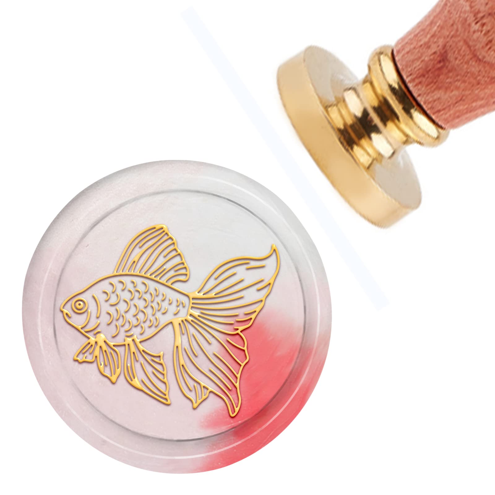Amazon.co.jp: CRASPIRE ワックスシールスタンプ 魚 ビンテージ